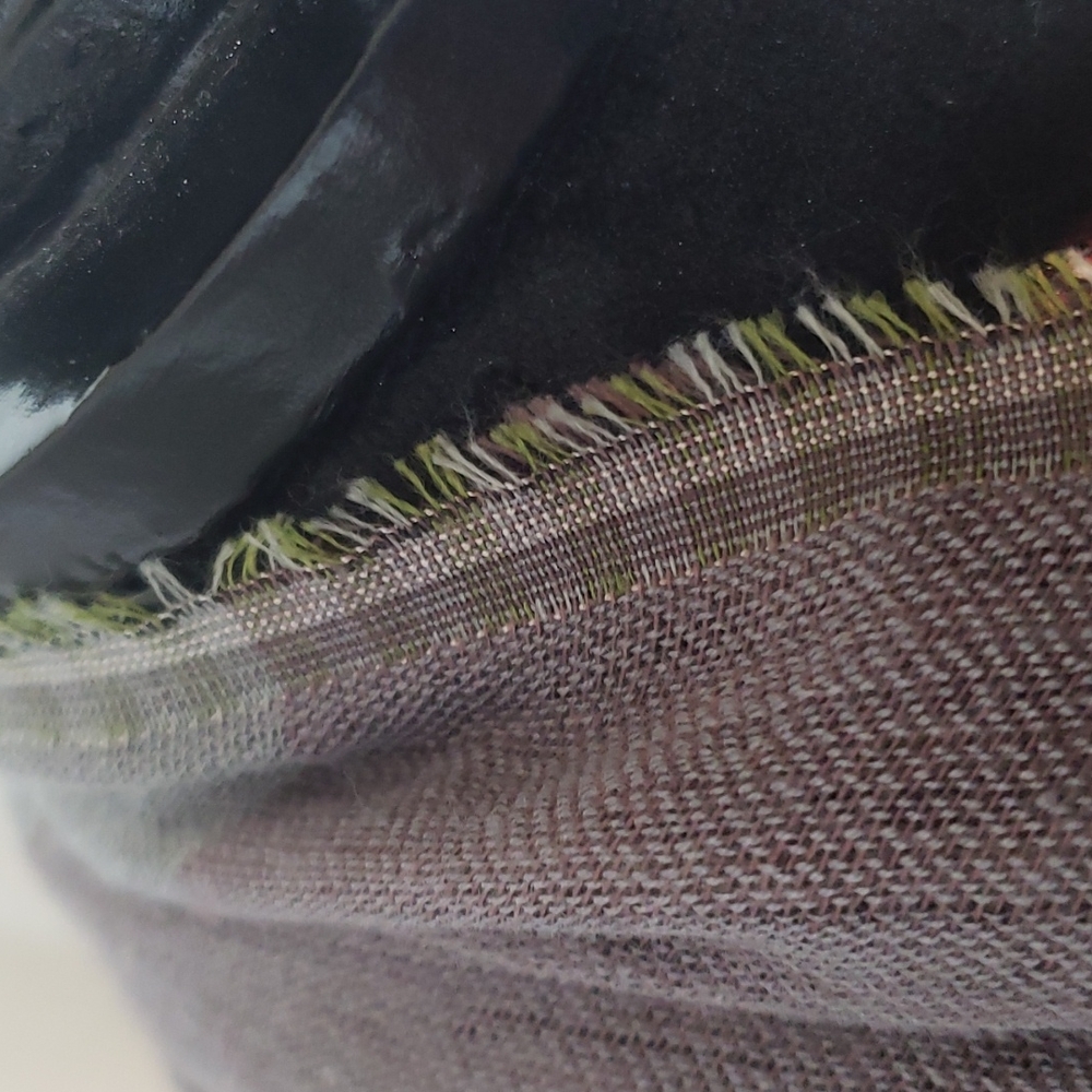 Double Layer Raw Edge Scarf Wrap - image 7